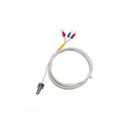 Capteur de haute température PT100, fil PTFE for Thermocouple, 0.5M 1M 2M, sonde à filetage à tête plate M3 M4 M5 M6 M8 for Pipeline, 1 pièces(M4 Thread Probe,2M Wire)