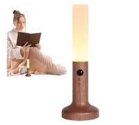 Capteur de mouvement Lumière Night Rechargeable, Capteur de mouvement de lumière de nuit du couloir | Lumière de mouvement magnétique avec base en bois | Appliques murales sans fil 3000K, lampe de tab
