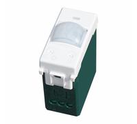 Capteur de mouvement PIR, compatible avec Vimar Plana, couleur blanc, à encastrer pour série civile, 1 module, Time Lux réglable, angle de détection 120°