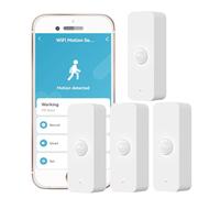 Capteur de Mouvement WiFi PIR : détecteur de Mouvement intérieur Intelligent avec alertes et enregistrements de Notification d'application, Batterie Incluse, détecteur de Mouvement Infrarouge 3 pièce