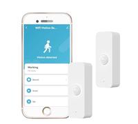 Capteur de Mouvement WiFi PIR : détecteur de Mouvement intérieur Intelligent avec alertes et enregistrements de Notification d'application, Batterie Incluse, détecteur de Mouvement Infrarouge 2 pièce