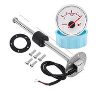 Capteur de niveau d'eau, Jauge de niveau de carburant 0-190 Ohm avec rétro-éclairage rouge 100-500mm en acier inoxydable jauge de niveau de carburant marin capteur adapté voiture de bateau(225MM)