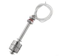 Capteur de niveau d'eau vertical en acier inoxydable, interrupteur à flotteur de 100 mm avec indicateur pour contrôle du niveau du réservoir, réversible NO/NC, électronique industrielle