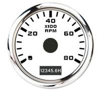 Capteur de Niveau Tachymètre 52 mm 3000/4000/6000/7000/8000 tr/min avec capteur tachymétrique étanche for voiture, essence, marine(A,8000RPM)