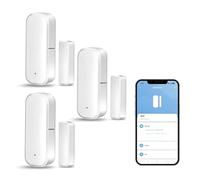 Capteur de Porte et fenêtre Zigbee, Nécessite Un hub Zigbee, Compatible avec Alexa/Google Home/Home Assistant/Tuya, Système d'alarme avec détecteur sans Fil, Aucun Outil nécessaire (3 Pack)