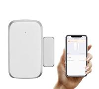 Capteur de Porte Intelligent avec Alertes D'application pour Maison | PC ABS Blanc, Surveillance à Distance, Batterie Jusqu'à 2 Ans, Détection Supérieure à 25mm