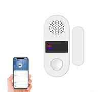 Capteur de porte WiFi avec alarme de 130 dB pour maison intelligente (WiFi) | Sirène de 130 dB, notification push instantanée, support de l'application Tuya, statut en temps réel, alerte d'effraction