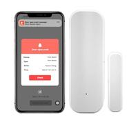 Capteur de Porte WiFi, capteur de fenêtre de Porte Tuya, Alarme en Temps réel de capteur de fenêtre Compatible avec Alexa Google, capteur de Contact Ouvert de Porte de sécurité à Domicile (1 Paquet)