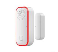 Capteur de porte WiFi Tuya Smart Home avec détection de contact magnétique sonore et lumière rouge pour portes et