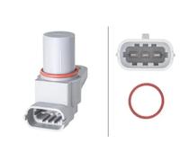 Hella Capteur de position d'arbre à cames 6PU 009 121-711 12V 3 pôles avec joint, sans câble