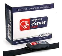Capteur de pouls Mindfield eSense avec application pour smartphone | Biofeedback à variabilité de la fréquence cardiaque (HRV) et entraînement à la fréquence cardiaque avec sangle de poitrine portable