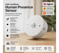 Capteur de présence humaine Smart Life Zigbee, radar 24G MMWave, détection de mouvement PIR, température, humidité, luminosité, pour Tuya 2MQTT, automatisation de sécurité