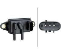 Capteur, pression des gaz échappement HELLA 6PP009 409-391