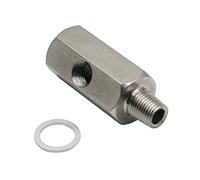 Capteur de pression d'huile en acier inoxydable 1/8 NPT avec adaptateurs de port latéral - Tuyau d'alimentation turbo