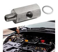 Capteur de pression d'huile T 1/8 BSPT Adaptateur de filetage pour ligne d'alimentation en huile Turbo et manomètres d'huile de rechange compatible avec