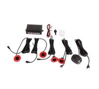 Capteur de recul intégré pour Voiture de 16,5 mm, Assistance à la Marche arrière avec Buzzer Audio, kit auxiliaire, système de stationnement avancé pour véhicules ABS Bleu Rouge (Noire)