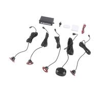 Capteur de recul intégré pour Voiture de 16,5 mm, Assistance à la Marche arrière avec Buzzer Audio, kit auxiliaire, système de stationnement avancé pour véhicules ABS Bleu Rouge (Grise)