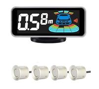 Capteur De Recul Voiture Kit De Capteur Stationnement Rétro Éclairé Système D'affichage LED Parktronic Moniteur Sauvegarde Assistant Détection Alarme 4 6 8(Champagne Gold,6 sensors)