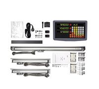 Capteur de règle à grille, Kit de lecture numérique 2/3 axes DRO Set avec règle réseau encodeur linéaire à échelle 5μ 20~1020mm for le fraisage tour(3 axis dro set 5um)