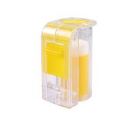 Capteur de reine des abeilles, marqueur en plastique à une main, outil piston bouteille for les apiculteurs jardin, marquage la, 6 pièces(Yellow)
