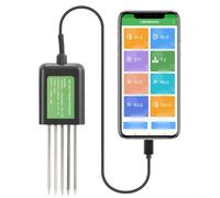 Capteur de sol USB 7 en 1, testeur de sol numérique avec pH, température, humidité, analyse des nutriments NPK pour l'agriculture, le jardinage, la croissance des plantes avec application Android