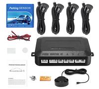Capteur de stationnement Capteur radar de recul Kit radar de marche arrière Contient 4 capteurs de stationnement, alerte sonore. (noir)
