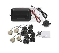 Capteur de stationnement Kit Stationnement Voiture avec 4 Capteurs Avertisseur Sonore 22 Mm Radar Recul Indicateur Alerte Sonore Sonde 12 V Marche Arrière(Champagne Gold)