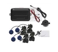 Capteur de stationnement Kit Stationnement Voiture avec 4 Capteurs Avertisseur Sonore 22 Mm Radar Recul Indicateur Alerte Sonore Sonde 12 V Marche Arrière(Bleu)