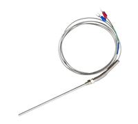 Capteur de température 1 m Thermocouple Type K 50 mm 100 mm 150 mm 200 mm Sonde à ressort de compression Capteur de température 0-600 ℃ avec 2 bornes(150mm)
