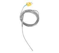 Capteur de Température à Thermocouple Type K, Sonde Fine Flexible | Plage 0 °c à 1100 °c, avec Fiche, Métal, pour Contrôle Industriel et Recherche Scientifique