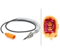 Hella Capteur de température des gaz 6Pt 014 494-051 – 2 pôles, vissé, câble 580 mm