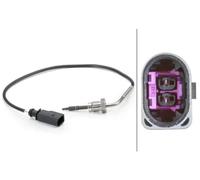 Hella Capteur de température des gaz 6Pt 014 494-101 2 pôles à visser câble 382 mm