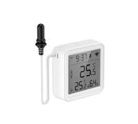 Capteur de Température et D'Humidité Tuya Zigbee avec Sonde Externe et Écran LCD pour la Domotique Numérique Compatible avec Alexa et Assistant