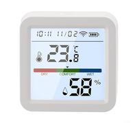 Capteur de température et d'humidité WiFi avec écran rétroéclairé, compatible avec l'application Tuya Smart pour la surveillance du climat intérieur en temps réel, cycles de rapport réglables