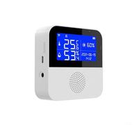 Capteur de température et d'humidité WiFi avec sonde externe, écran LCD, alimentation USB pour contrôle intelligent par application Tuya pour maison bureau serre (sans ligne de sonde)