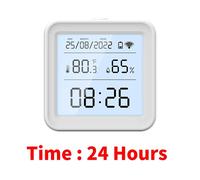 Capteur de température et d'humidité WiFi Tuya,hygromètre rétro4.2 Smart Life,capteur Therye.com,prise en charge d'Alexa et de Google Home Assistant - Type Version 24 heures #C