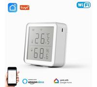 Capteur de température et d'humidité, WIFI Tuya, pour maison intelligente, avec télécommande, avec Support d'affichage, Alexa et Google Assistant