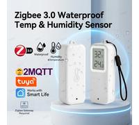 Capteur de température et d'humidité Zigbee 3.0, étanche IP65, Tuya Smart Life, capteur intelligent pour intérieur et extérieur, passerelle Zigbee requise With Screen