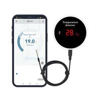 Capteur de température Tuya wifi avec sonde externe étanche moniteur de température intelligent avec écran LCD rétroéclairé batterie rechargeable