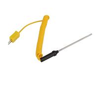 Capteur de thermocouple en acier à chaleur de Kuuleyn, k thermocouple thermocouple thermocouple en acier thermocouple Capteur avec poignée isolée Réponse rapide pour les tests de (Temperature probe