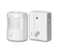 Capteur de Transition sans Fil avec capteur PIR, 32 Sons de Sonnette réglables, contrôle du Volume, Angle de détection 140°, Fonctionnement sur Batterie