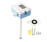 Capteur de transmetteur d'humidité de température divisée, moniteur de sonde d'humidité de l'air de haute précision pour intérieur en plastique ABS blanc bleu 24V DC AC 0 30 m/s