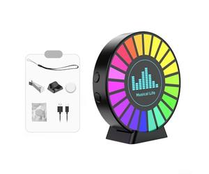 Capteur de vibrations et de bruit pour examen paranormal, lumière de micro RVB avec microphone haute sensibilité