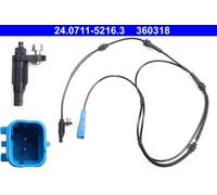 Capteur de vitesse de roue ABS 24.0711-5216.3 ATE pour CITROËN PEUGEOT