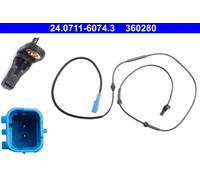 Capteur de vitesse de roue ABS 24.0711-6074.3 ATE pour CITROËN C5 I C5 I Break