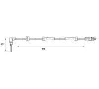 Capteur de vitesse de roue ABS Capteur actif 0 265 007 069 BOSCH pour FIAT PUNTO