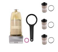 capteur d'eau filtre gasoil Ensemble de filtre de réservoir de carburant 496, séparateur d'eau Diesel de remplacement 30 microns Max 25 Gpm 150 Psi avec 2 filtres filtre essence(B10-AL AND 3 FILTER)