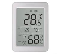 Capteur d'humidité et de température pour Zigbee SNZB-02DR2 - Grand écran LCD - Surveillance à distance - Alertes en temps réel - Haute précision - Pour Swiss Sensirion - Données multi-pièces - Blanc