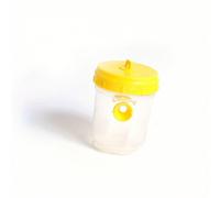 Capteur d'insectes extérieur en plastique transparent, avec couvercle jaune - sans alimentation électrique, capture efficacement les mouches à fruits, les guêpes et les pucerons, conception transparen
