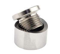 Capteur d'oxygène O2 voiture Bouchon hexagonal M18x1.5 et écrou à base crantée pour sonde lambda adaptateur de bossage à souder pour installation de sonde à oxygène